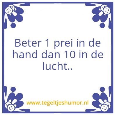 Tegeltje: Prei
