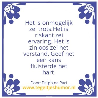 Tegeltje: kansen