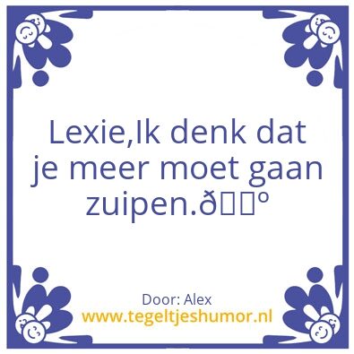 Tegeltje: Alex