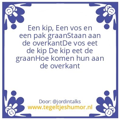 Tegeltje: Raadsel