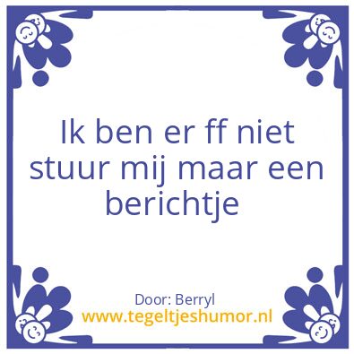 Tegeltje: Spreukje