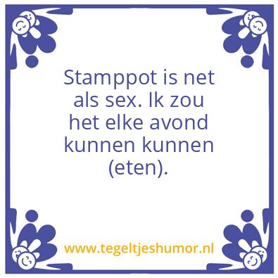 Tegeltje: Stamppot