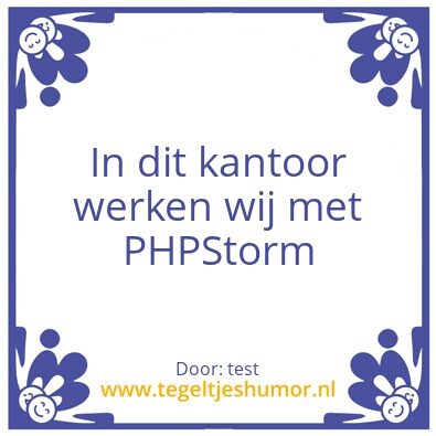 Tegeltje: test