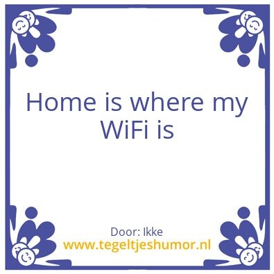 Tegeltje: WiFi