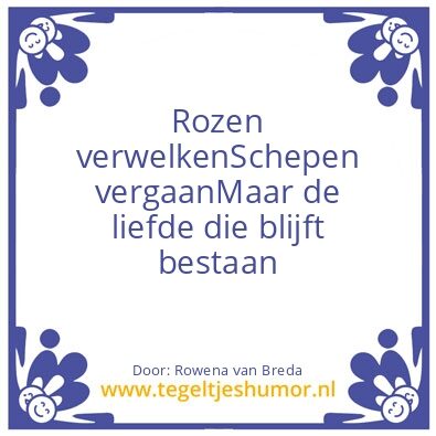 Tegeltje: liefdestegel
