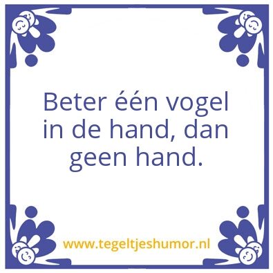 Tegeltje: hand