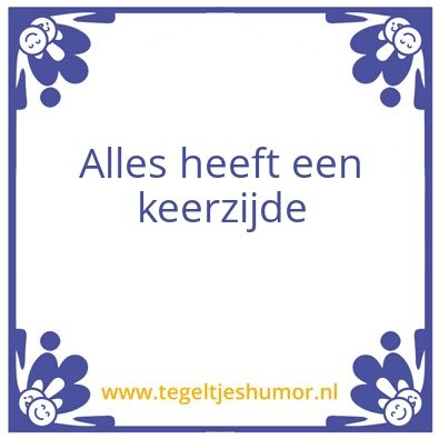 Tegeltje: keerzijde