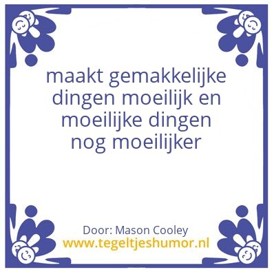 Tegeltje: Uitstel