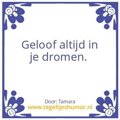 Tegeltje: Geloof