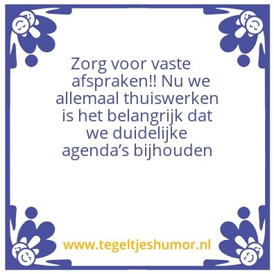Tegeltje: lalalala