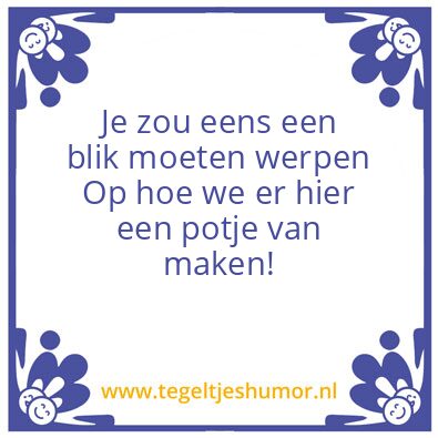Tegeltje: werk