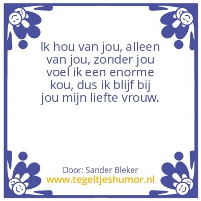 Tegeltje: Voor Sanne Loykens