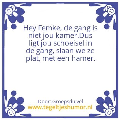 Tegeltje: Femke