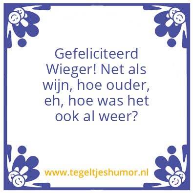 Tegeltje: Wieger