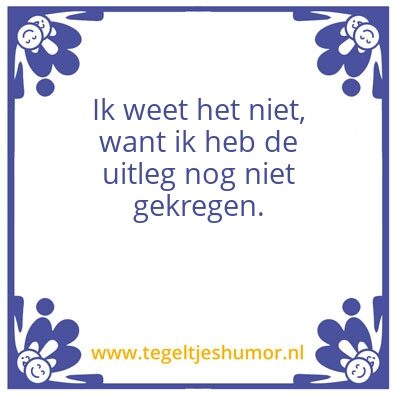 Tegeltje: Onwetendheid