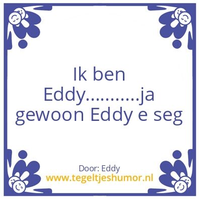 Tegeltje: Eddy