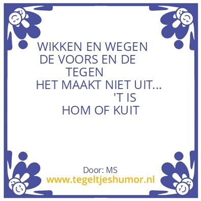 Tegeltje: W I K K E N