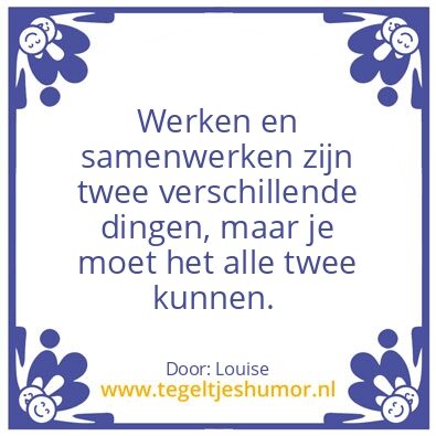 Tegeltje: Werk