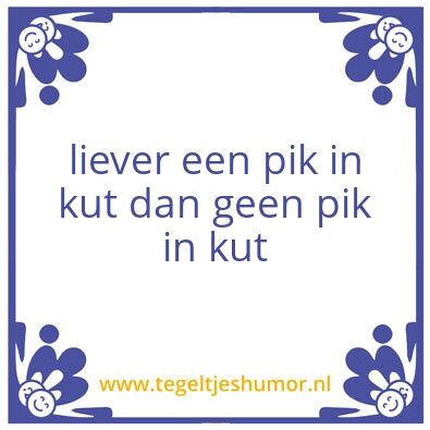 Tegeltje: pik