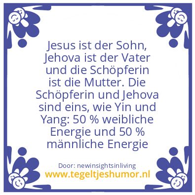 Tegeltje: Jesus, is the son