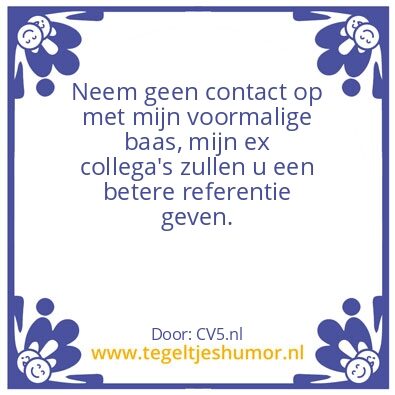 Tegeltje: Solliciteren