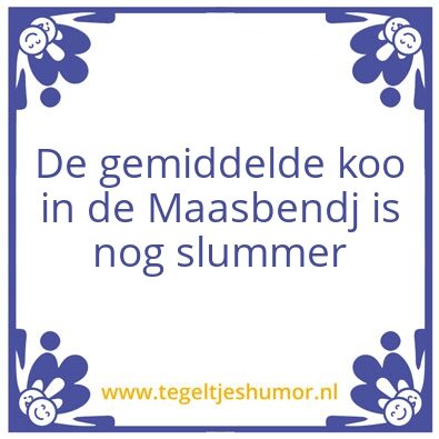 Tegeltje: koo