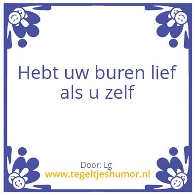 Tegeltje: Tekst