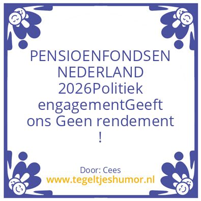 Tegeltje: PENSIOEN
