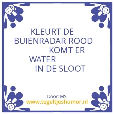 Tegeltje: B U I E N R A D A R