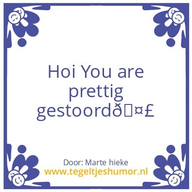 Tegeltje: Gekkie