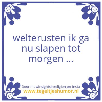 Tegeltje: even regenereren