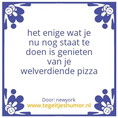 Tegeltje: newyorkpizza