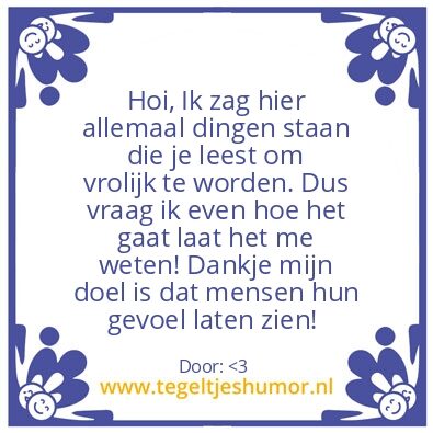Tegeltje: Mijn verhaal