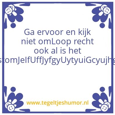 Tegeltje: Topper