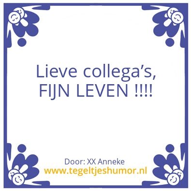 Tegeltje: Afscheid