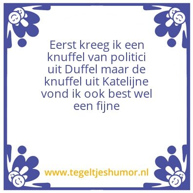 Tegeltje: knuff