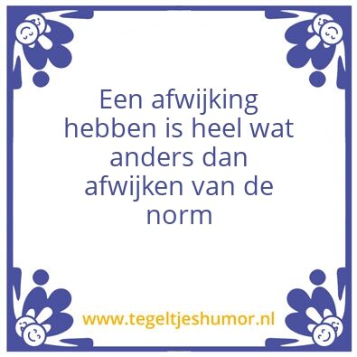 Tegeltje: Norm