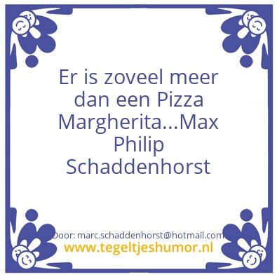 Tegeltje: Pizza wijsheid