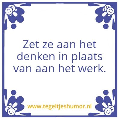 Tegeltje: Denken