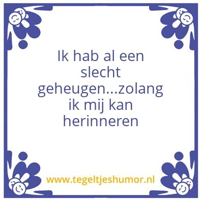 Tegeltje: Geheugen