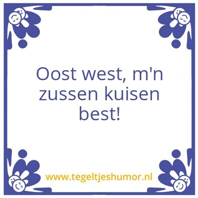 Tegeltje: Thuis kuisen
