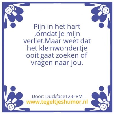 Tegeltje: Een verlaten kind