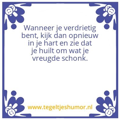 Tegeltje: Verdriet
