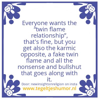 Tegeltje: “twin flame relationship”