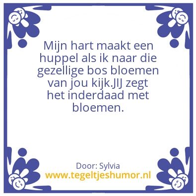 Tegeltje: Bloemen