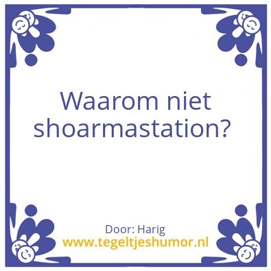 Tegeltje: Mooie tegel