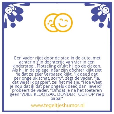 Tegeltje: Per ongeluk