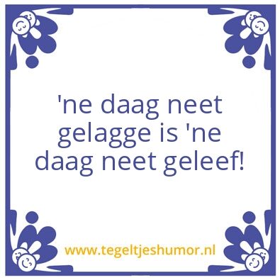 Tegeltje: Lachen