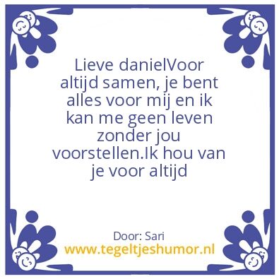 Tegeltje: Voor altijd samen