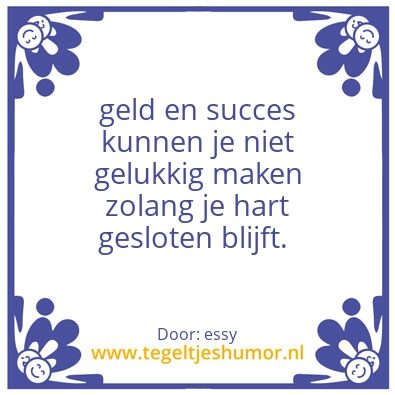 Tegeltje: geluk